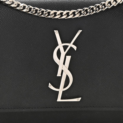 Saint Laurent Grain De Poudre Small Monogram Kate Satchel Black 8 of 10