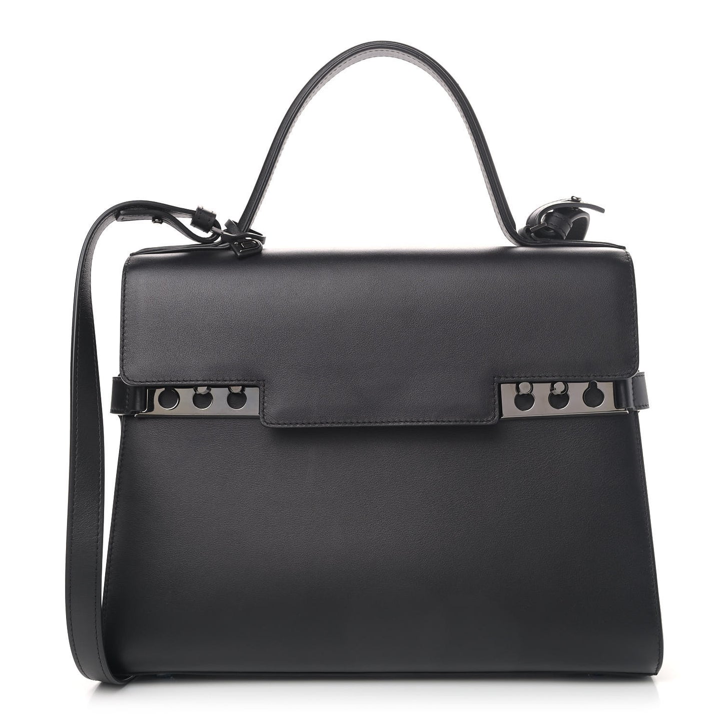 Smooth Calfskin GM Tempete Satchel Black