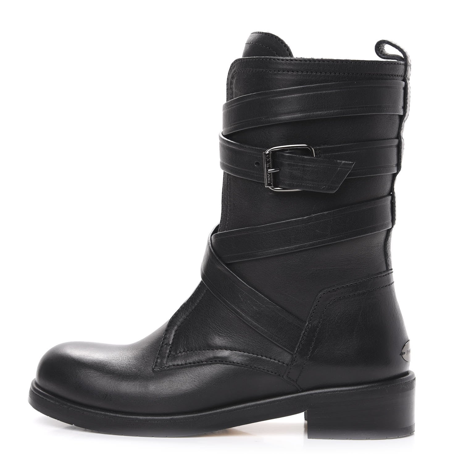 Jimmy Choo Grainy Calfskin Dalston Boots 35.5 Black 1 of 10