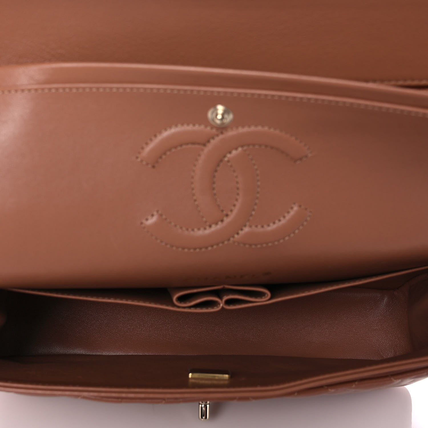 Chanel Lambskin Quilted Medium Double Flap Brown 5 of 11