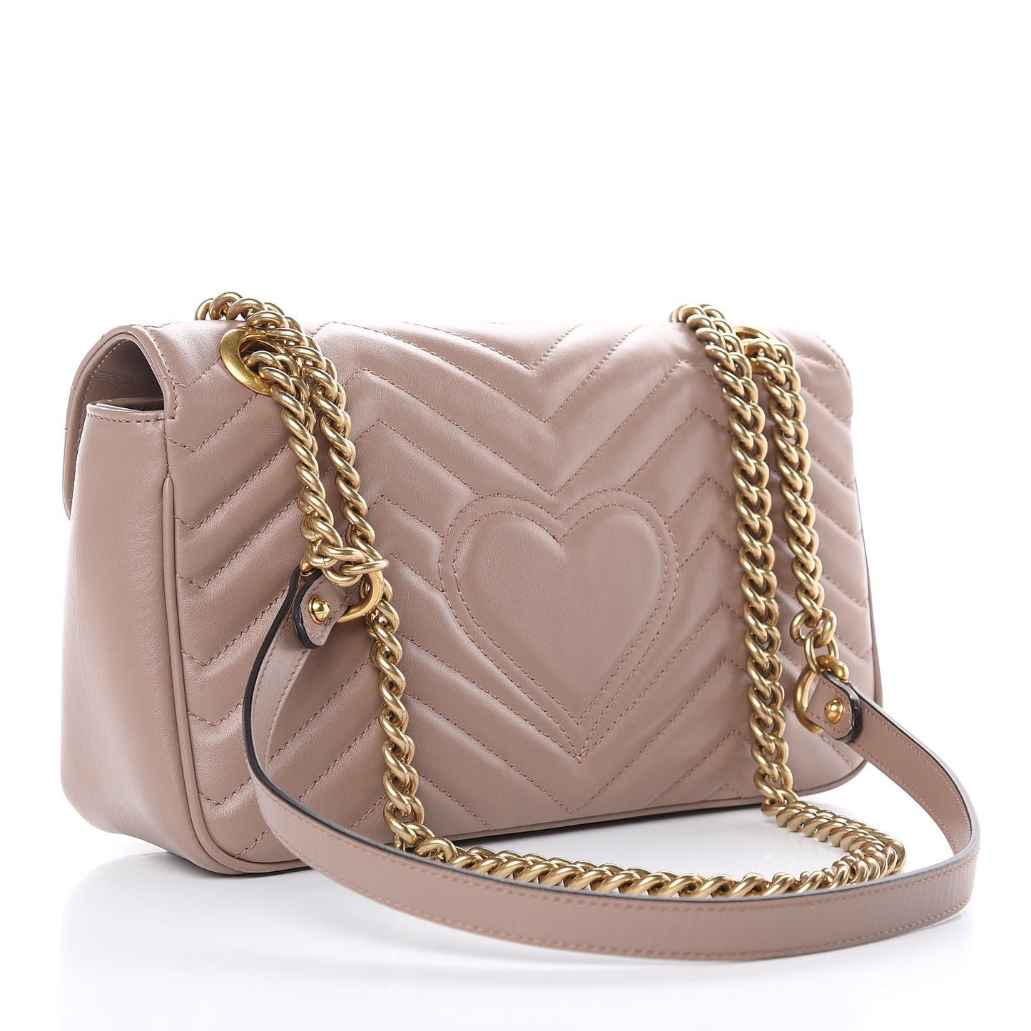 Calfskin Matelasse Small GG Marmont Shoulder Bag Porcelain Rose