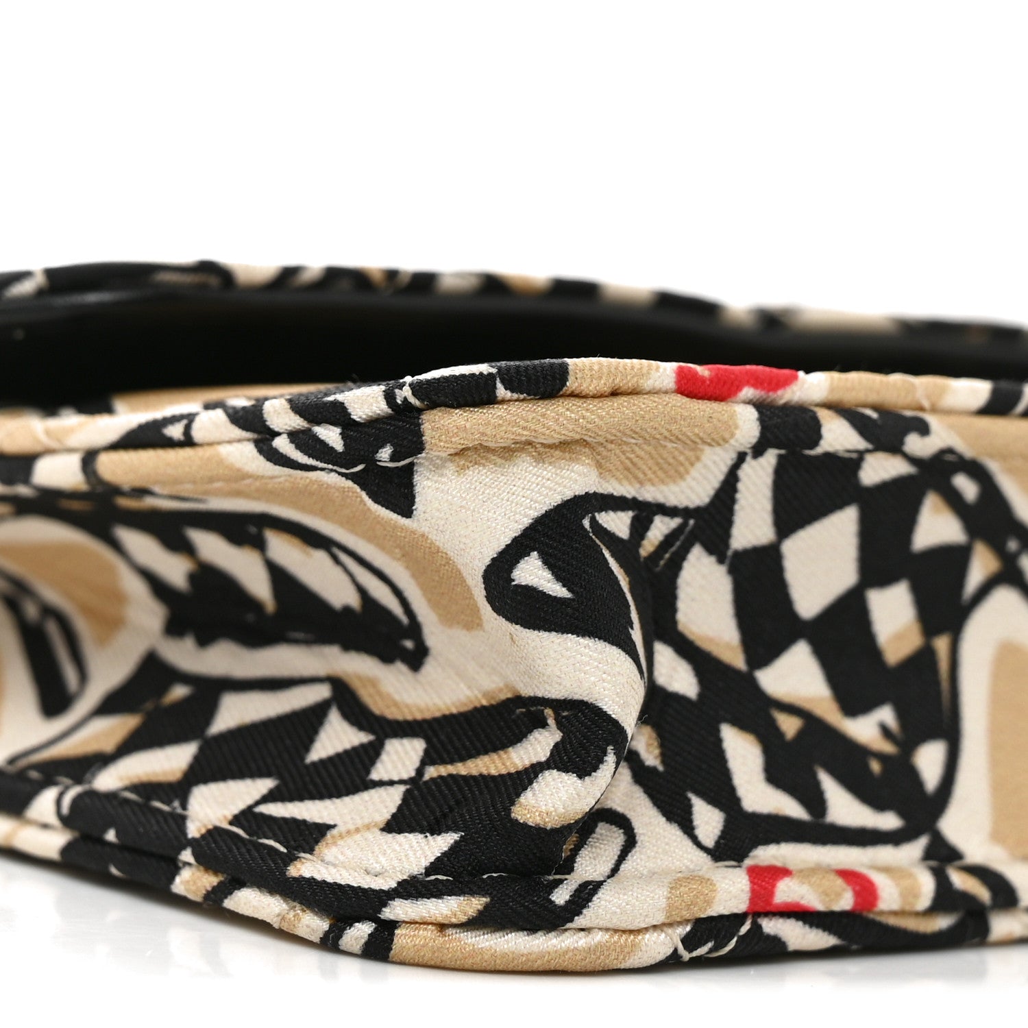 Chanel Canvas Check Flag Printed CC Clutch With Chain Beige Multicolor Beige Multicolor 9 of 10