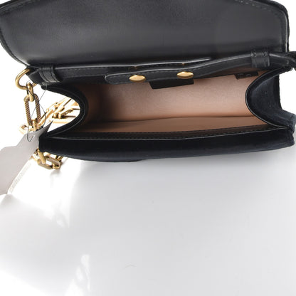 Gucci Velvet Crystal Mini Bee Broadway Shoulder Bag Black 7 of 10