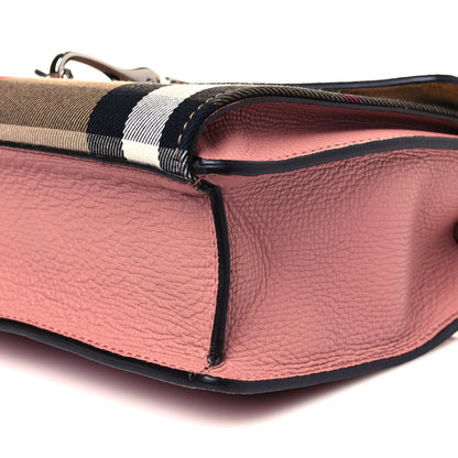 Burberry Derby Calfskin House Check Small Macken Crossbody Bag Dusty Rose 9 of 9
