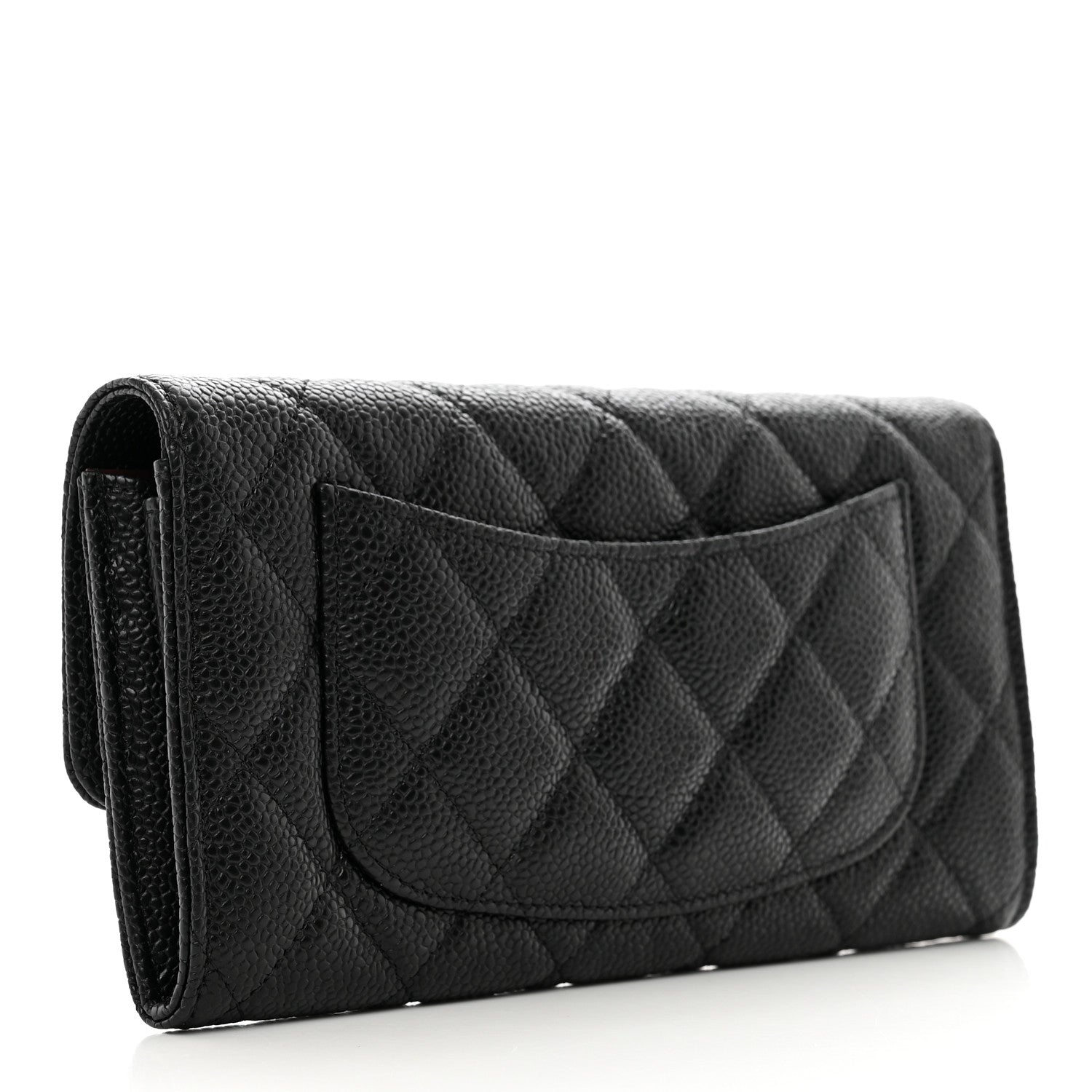 Chanel Caviar Quilted Large Flap Wallet Black 3 of 9