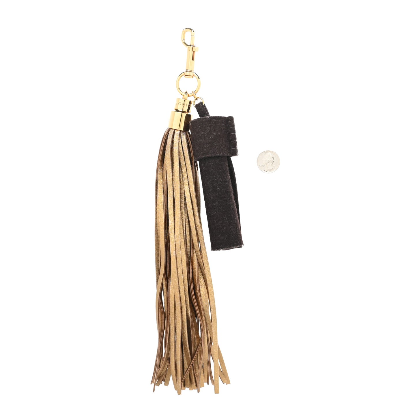 Rainbow Tassel Bag Charm Bronze