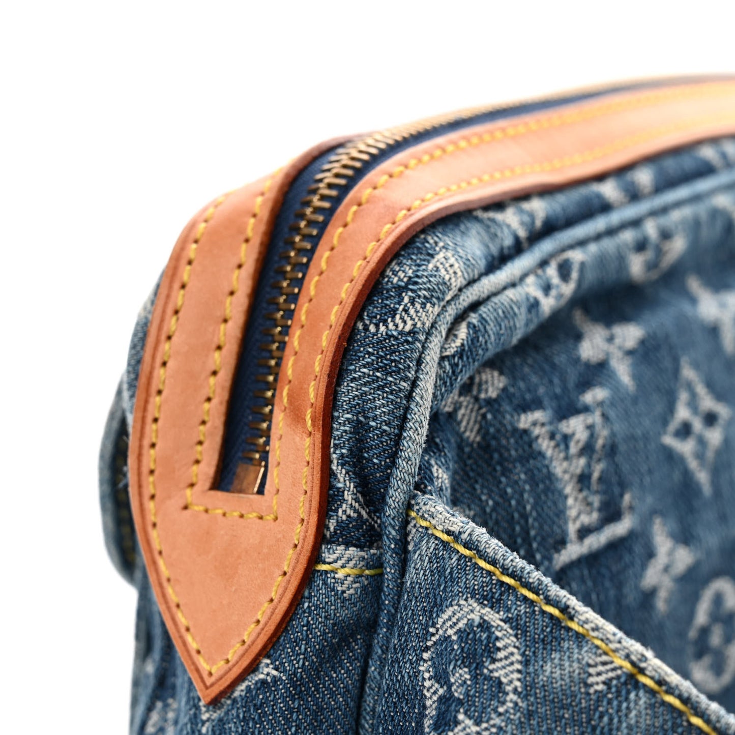 Monogram Denim Bum Bag Blue