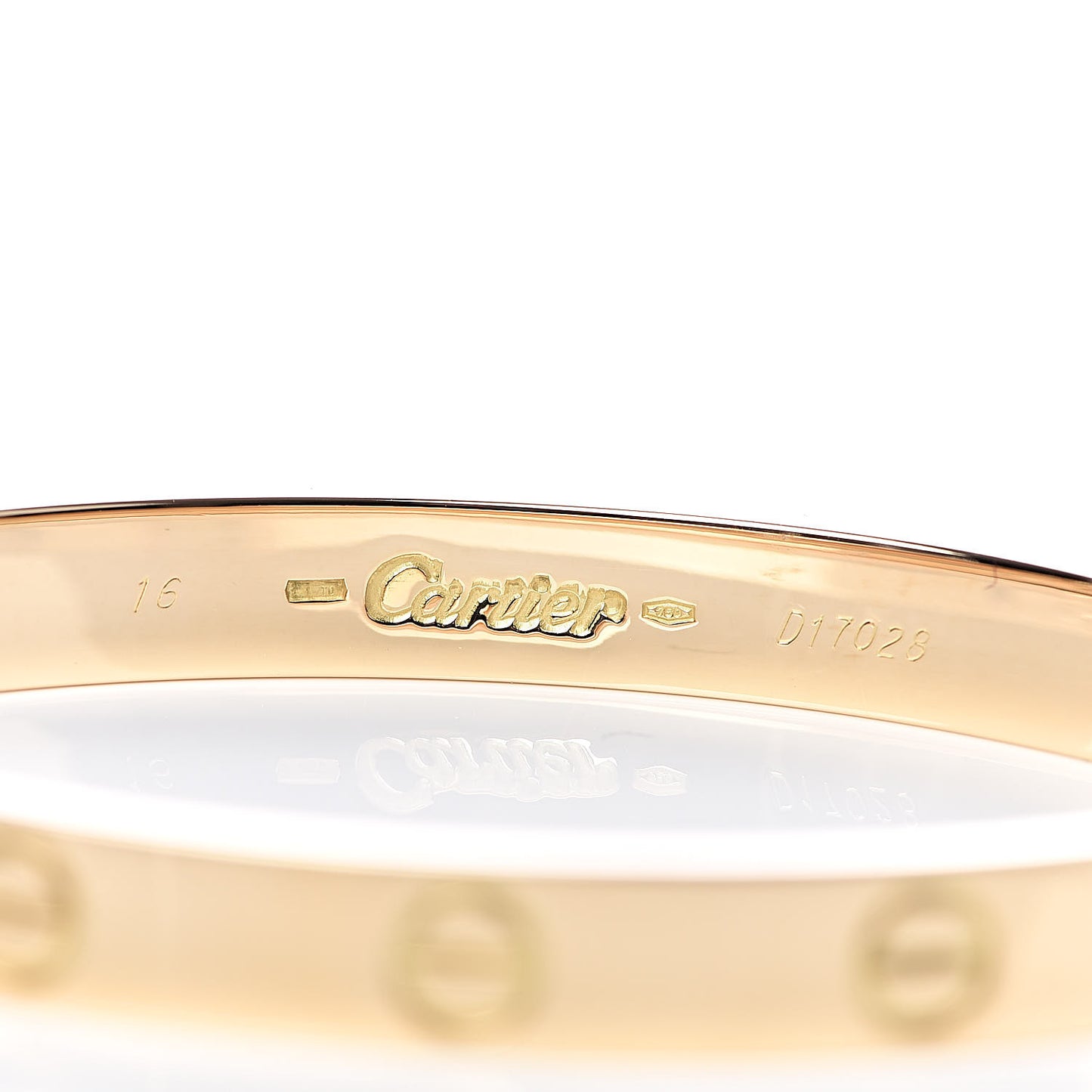 18K Yellow Gold LOVE Bracelet 16