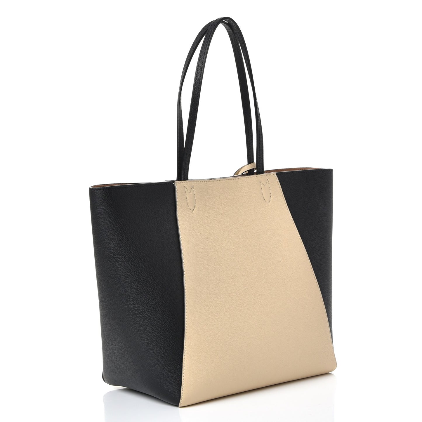 Calfskin Lockme Cabas Vanille Black