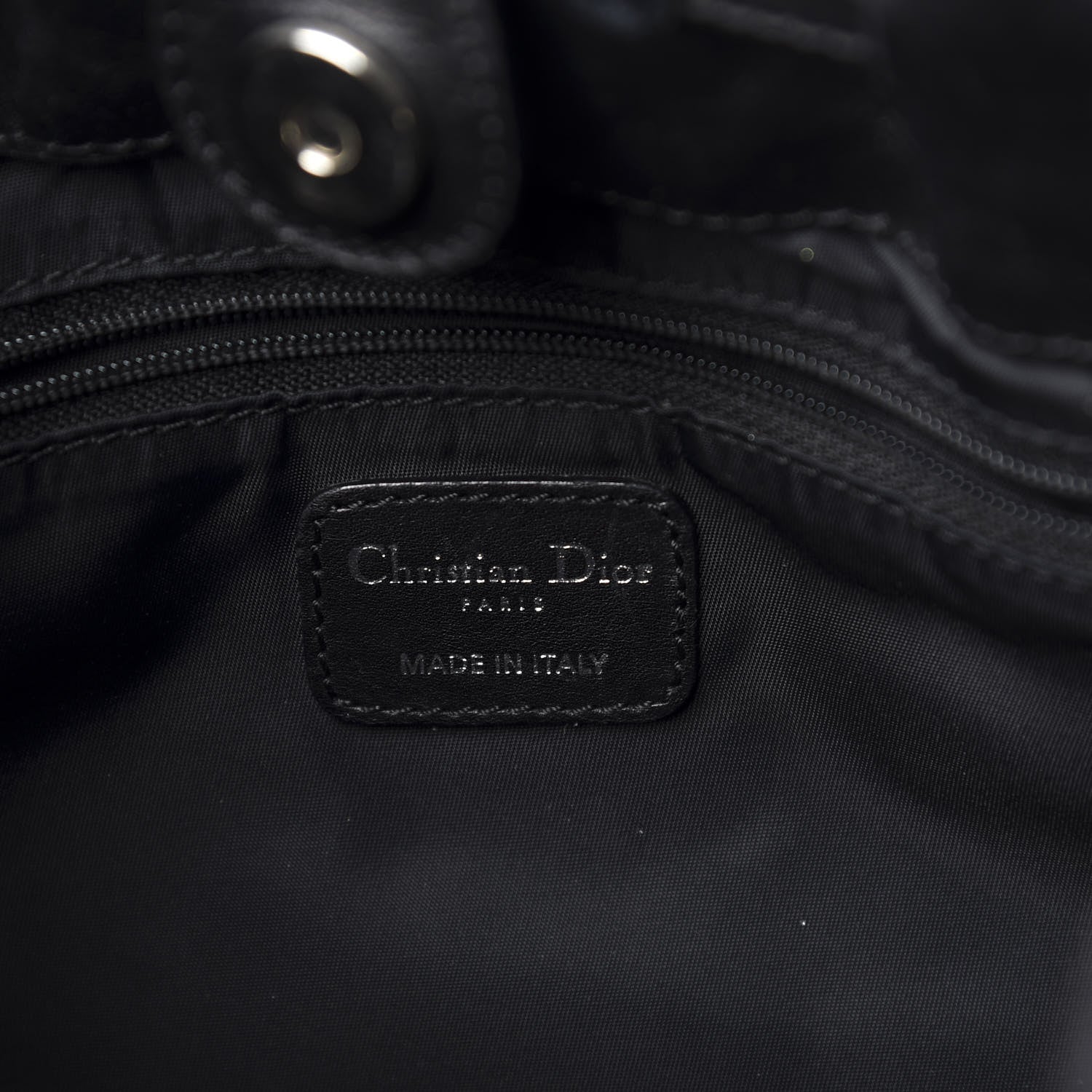 Christian Dior Nylon Cannage Shopper Tote Black 8 of 10