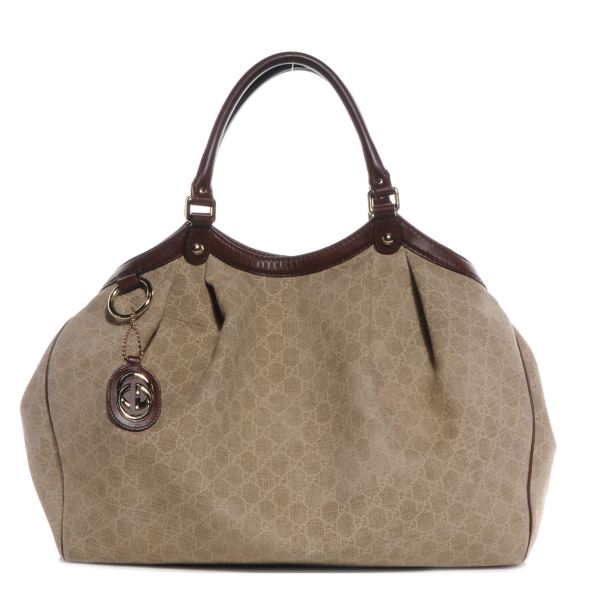 Gucci Monogram Large Cabinato Sukey Tote Brown 1 of 7