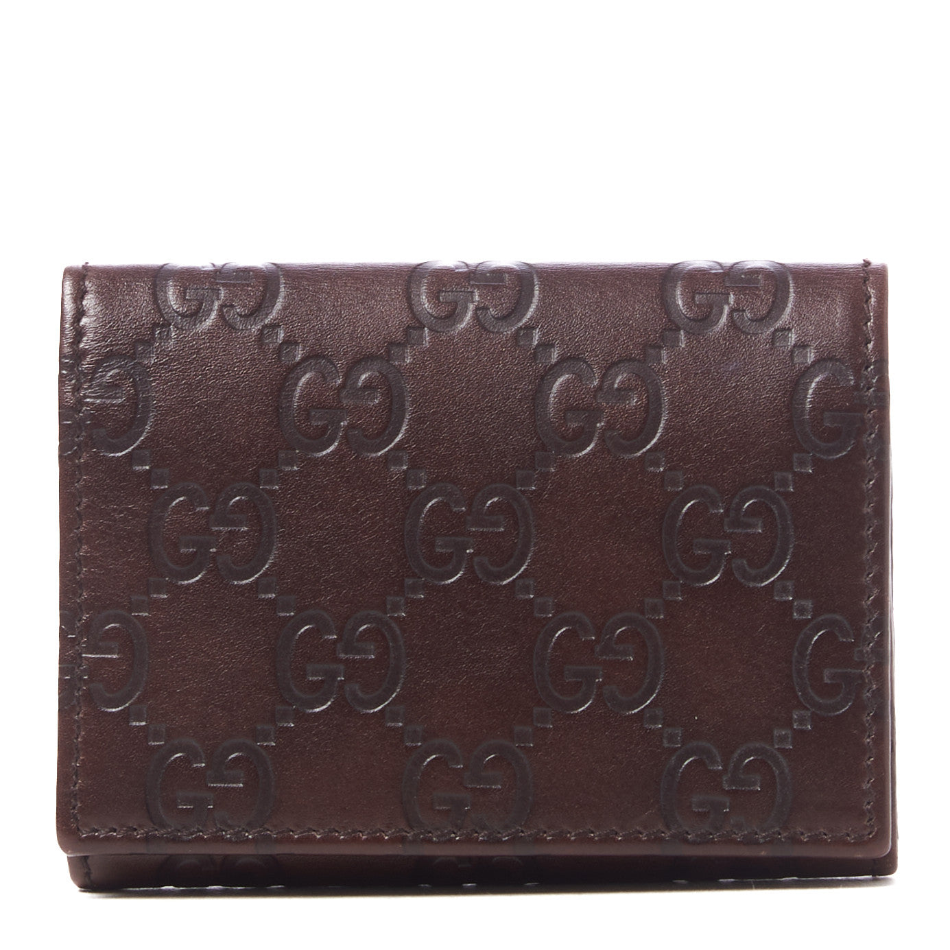 Gucci Guccissima Card Case Brown 1 of 7