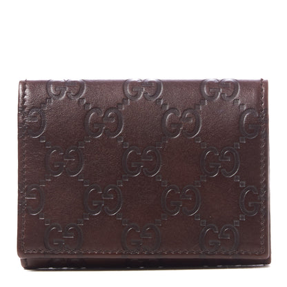 Gucci Guccissima Card Case Brown 1 of 7