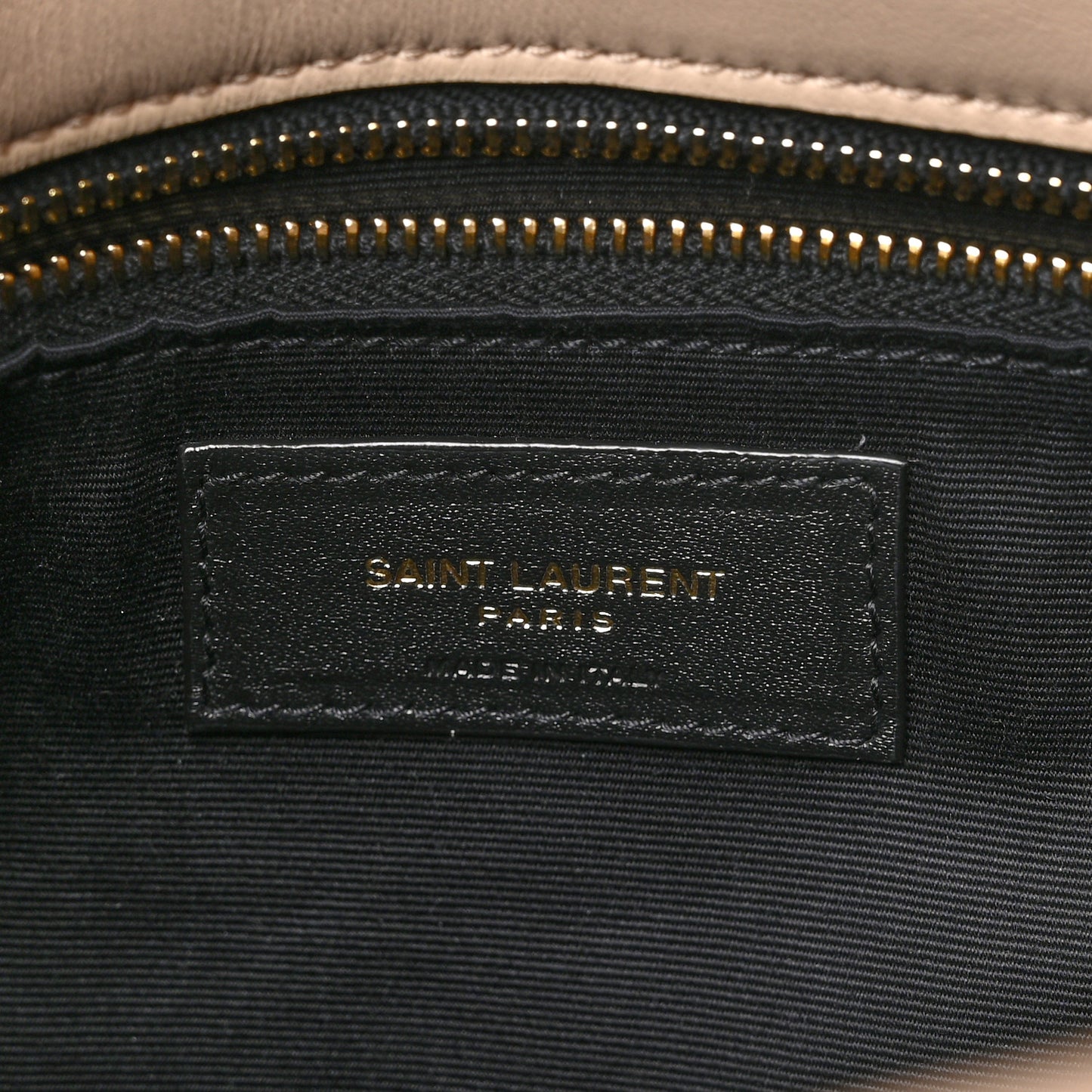 Lambskin Quilted Medium Loulou Puffer Monogram Chain Satchel Dark Beige