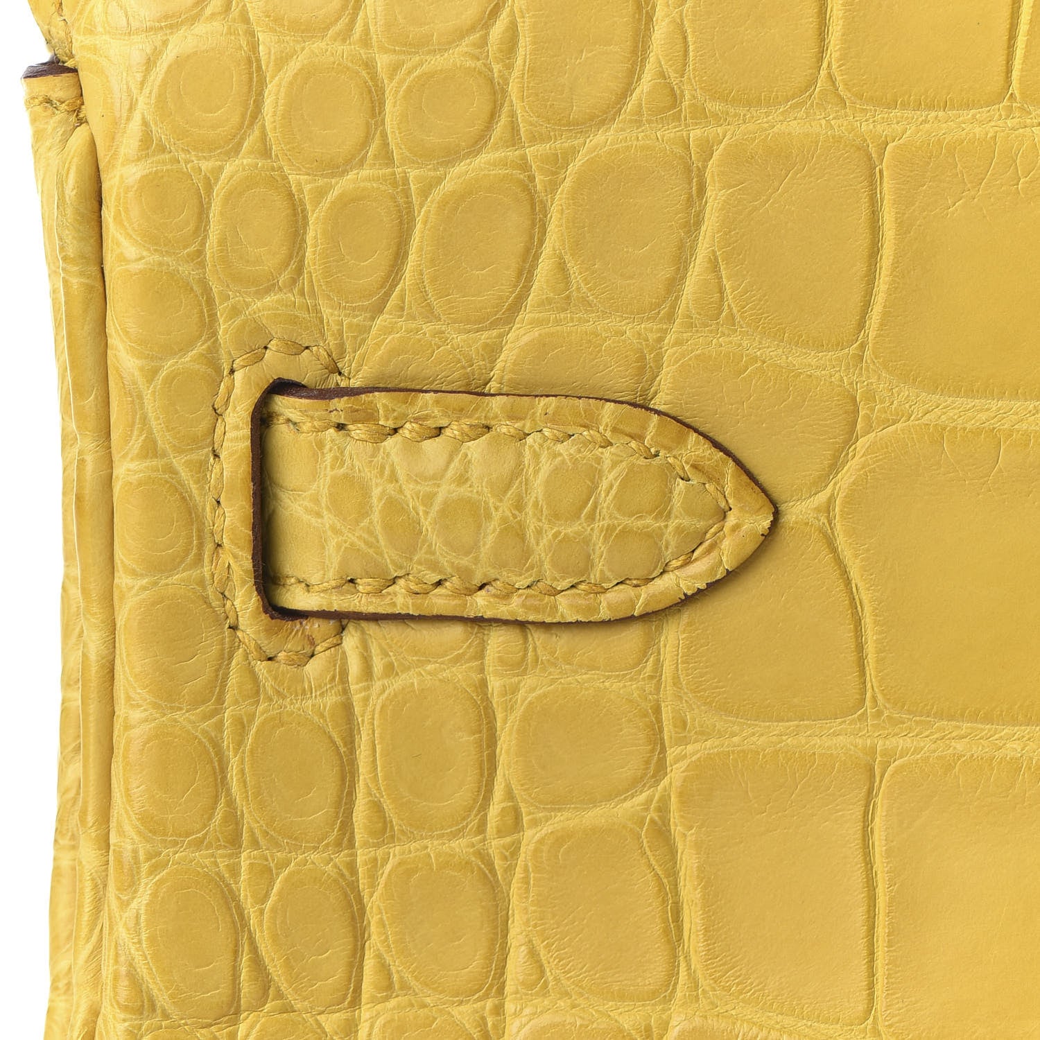 Hermes Matte Alligator Birkin 25 Jaune Ambre 11 of 33