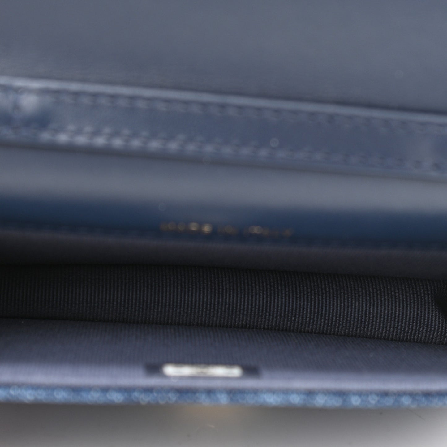 Denim Printed Belt Bag Dark Blue