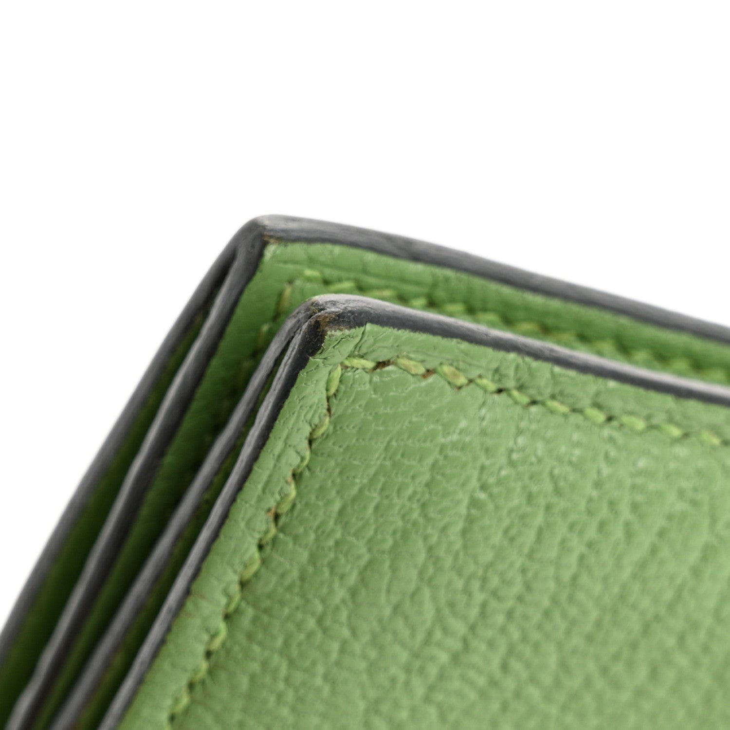 Hermes Chevre Mysore Bearn Card Holder Wallet Vert Criquet 9 of 13
