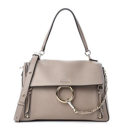 Chloe Calfskin Medium Faye Day Shoulder Bag Motty Grey 1 of 10