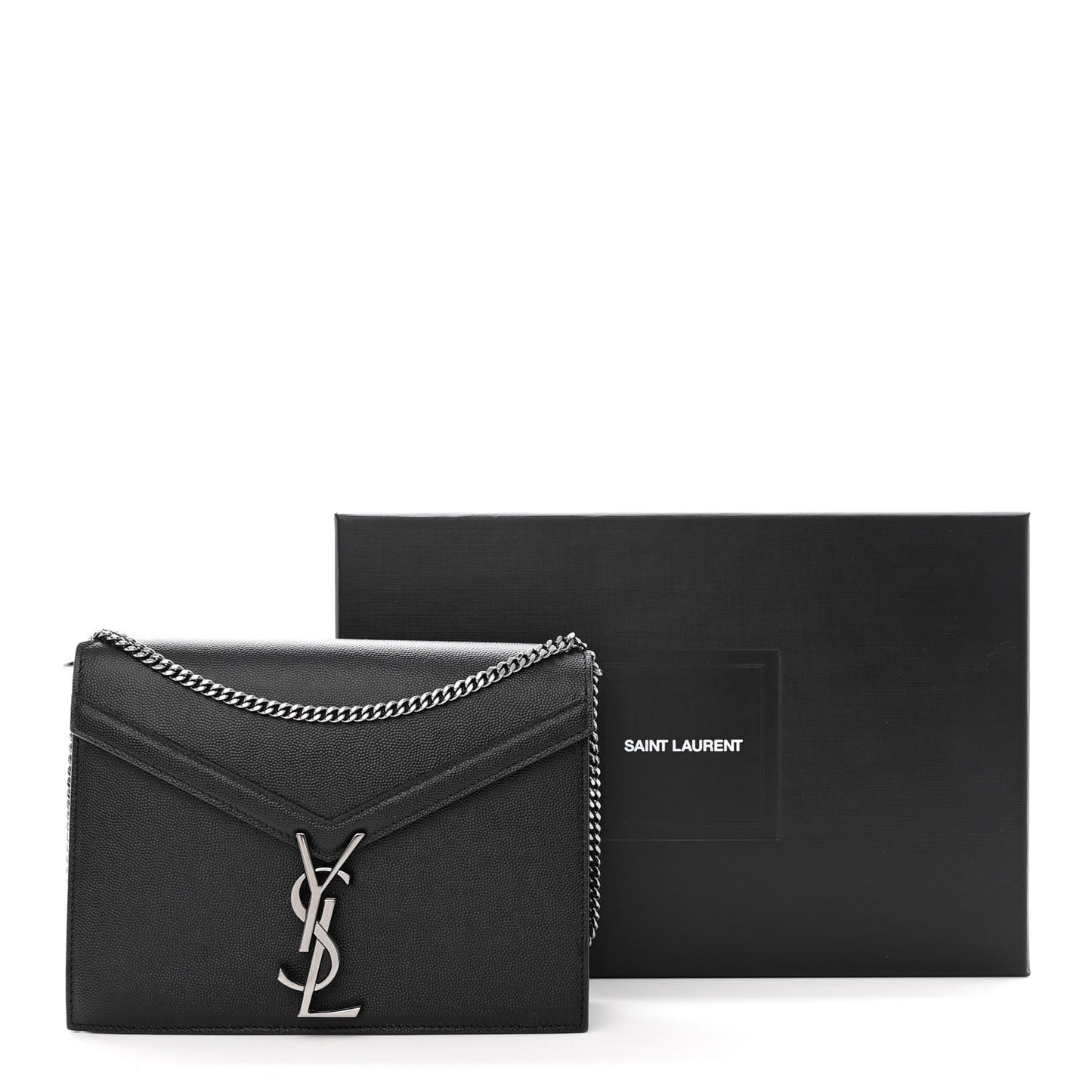 Grain De Poudre Monogram Cassandra Clasp Bag Black