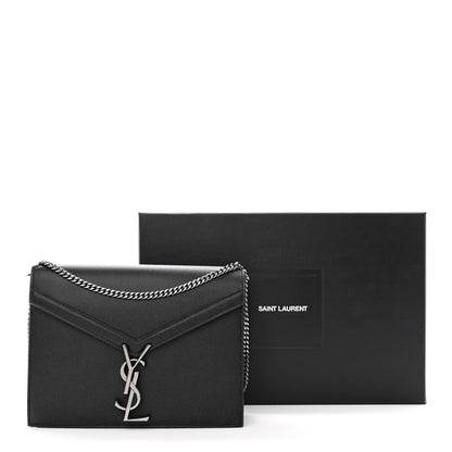 Saint Laurent Grain De Poudre Monogram Cassandra Clasp Bag Black 11 of 11