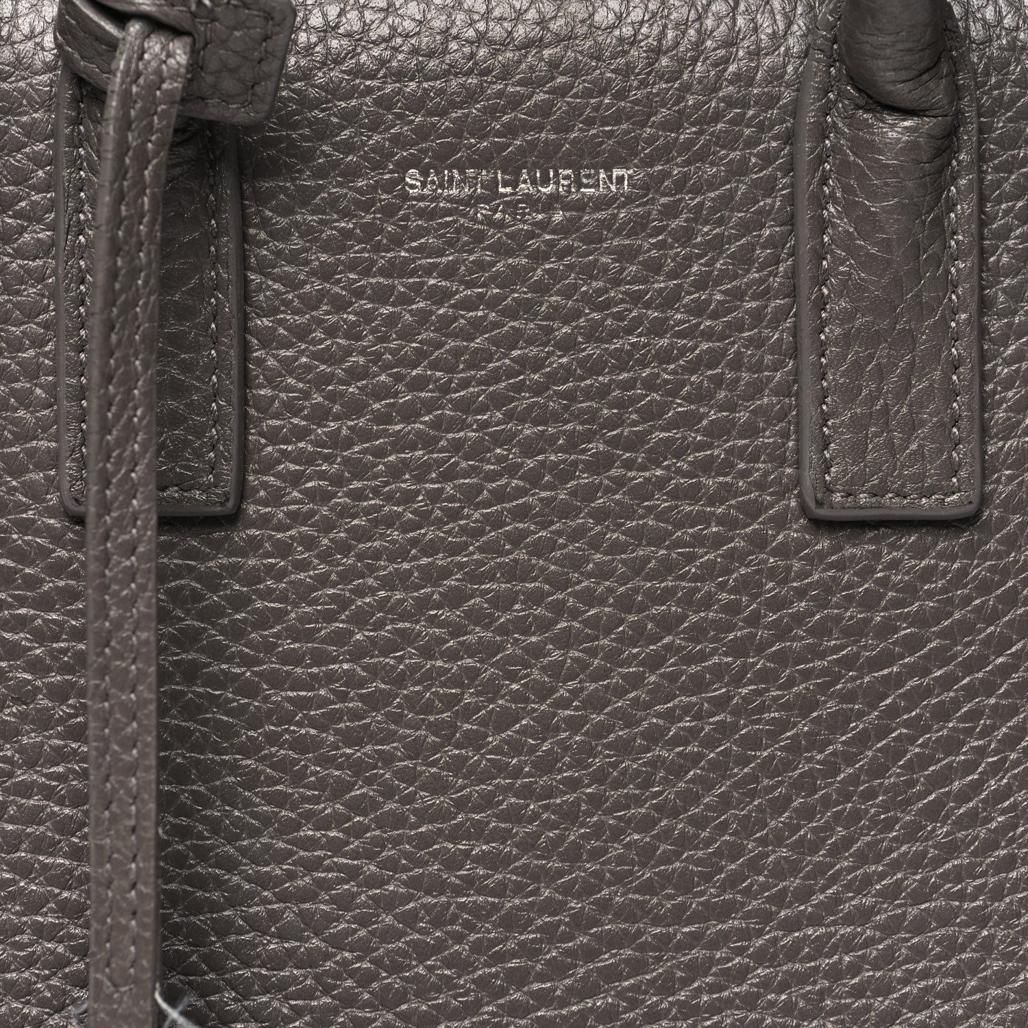 Saint Laurent Grained Calfskin Nano Sac De Jour Fog 7 of 17