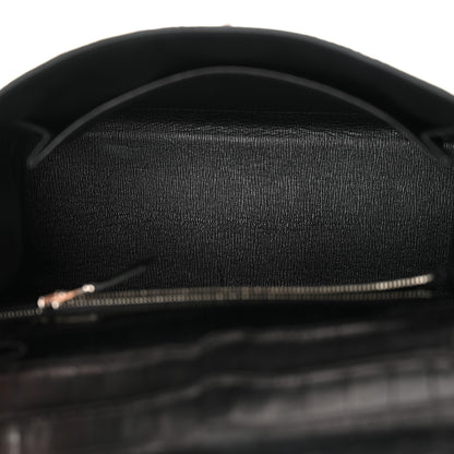 Hermes Matte Alligator Kelly Retourne 25 Black 5 of 15