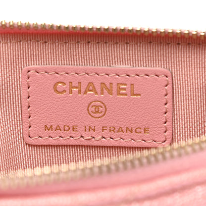Chanel Iridescent Caviar Quilted Classic iPhone Pouch Rose Pink 6 of 8