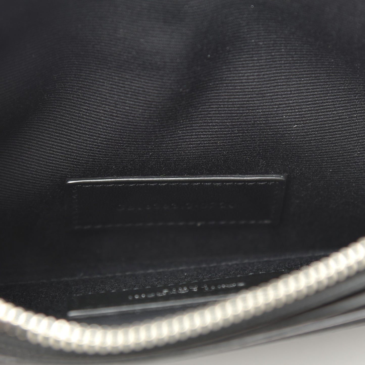 Grain De Poudre Chevron Monogram Large Bill Pouch Black