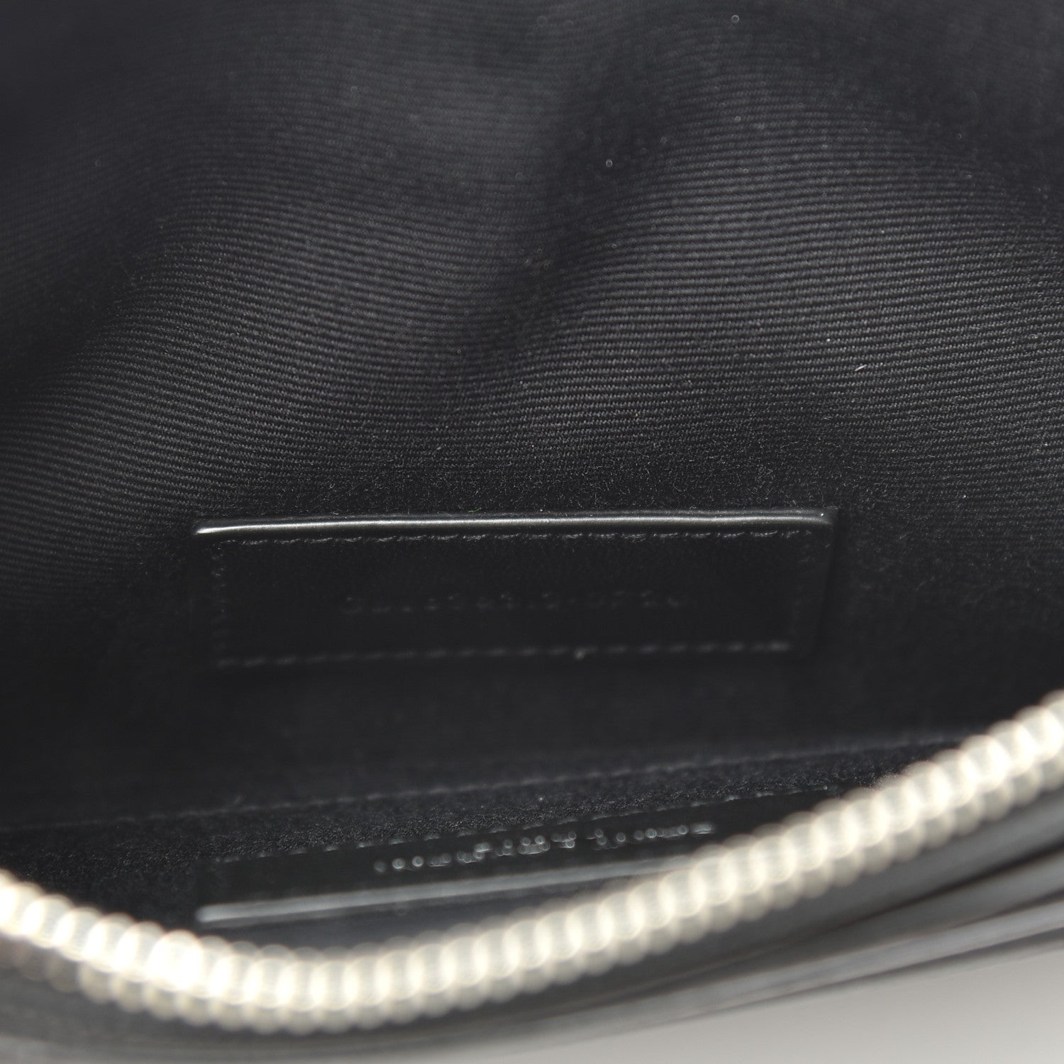 Saint Laurent Grain De Poudre Chevron Monogram Large Bill Pouch Black 7 of 8