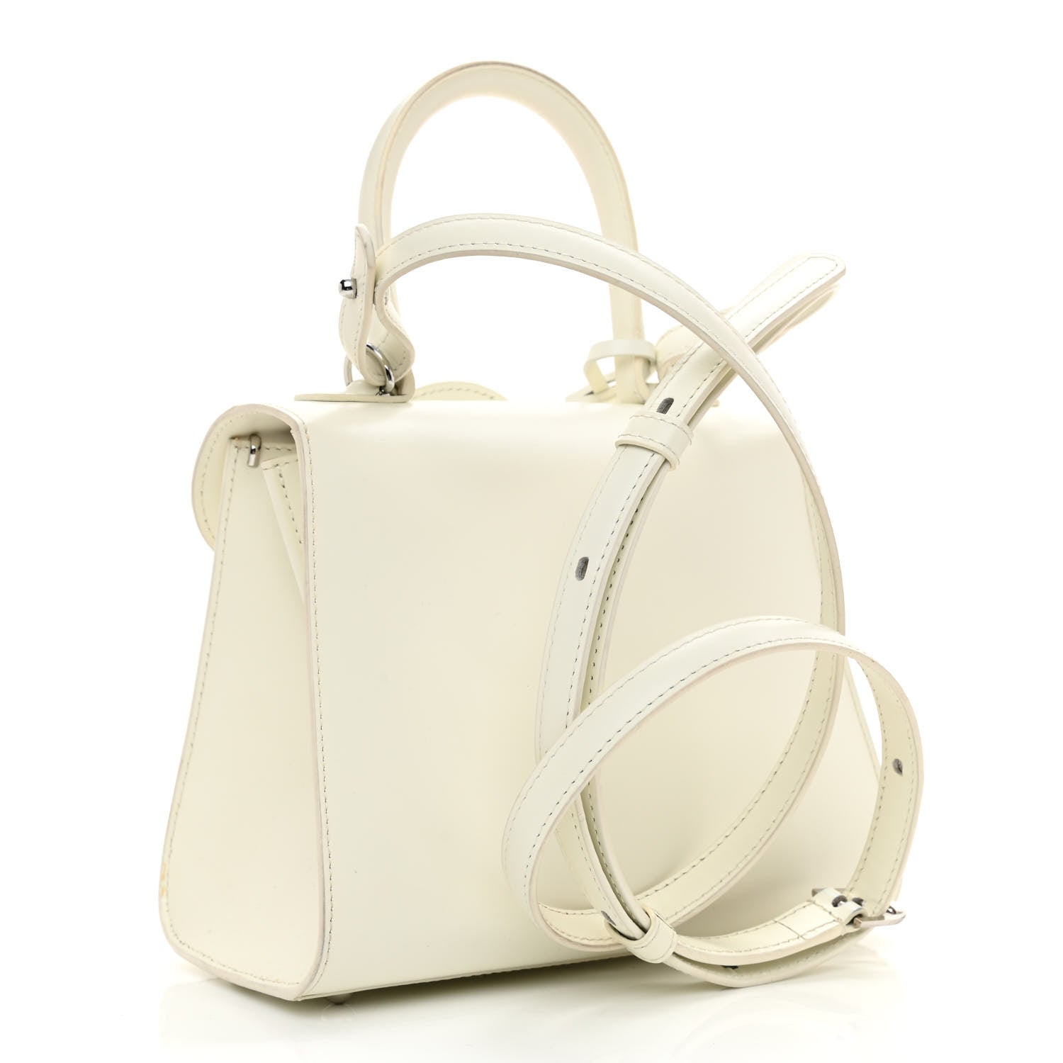 Delvaux Box Calfskin Mini Brillant Satchel Ivory 4 of 9