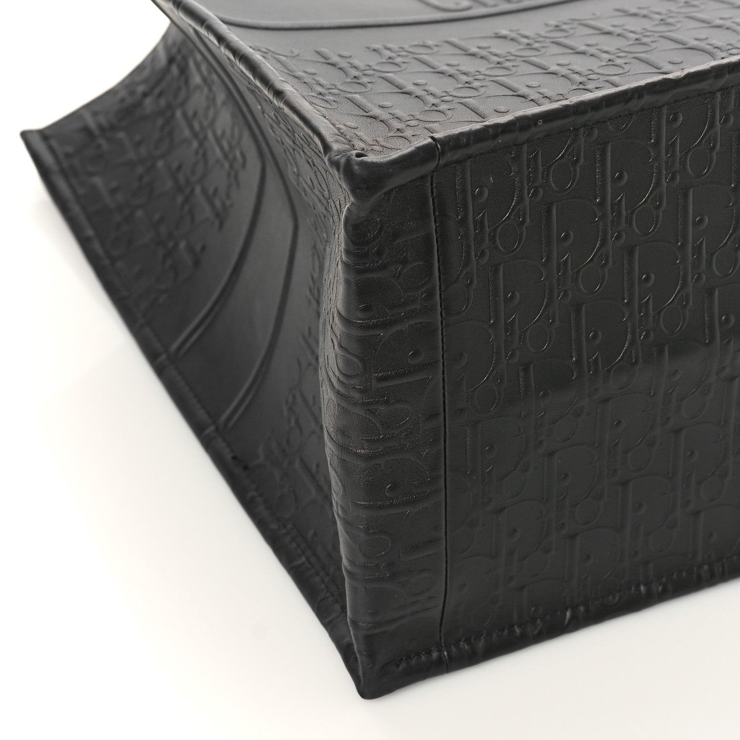 Christian Dior Oblique Calfskin Embossed Large Book Tote Black 7 of 8