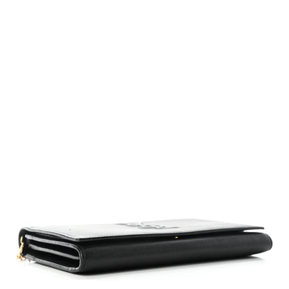 Saint Laurent Calfskin Monogram Belle de Jour Chain Clutch Black 4 of 12