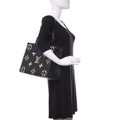 Louis Vuitton Empreinte Monogram Giant Onthego MM Black Beige 2 of 10