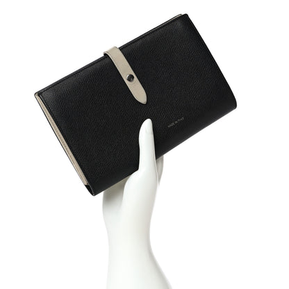 Celine Grained Calfskin Large Multifunction Strap Wallet Black Chalk 2 of 24