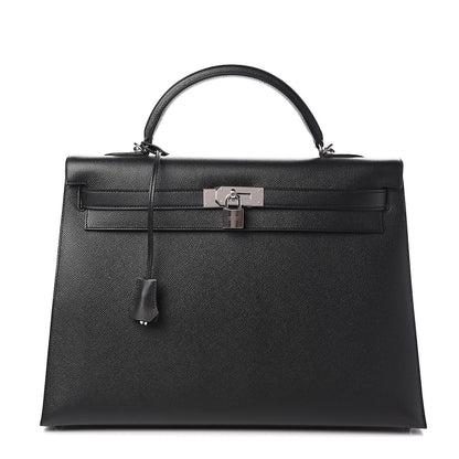 Hermes Epsom Kelly Sellier 40 Black 1 of 9