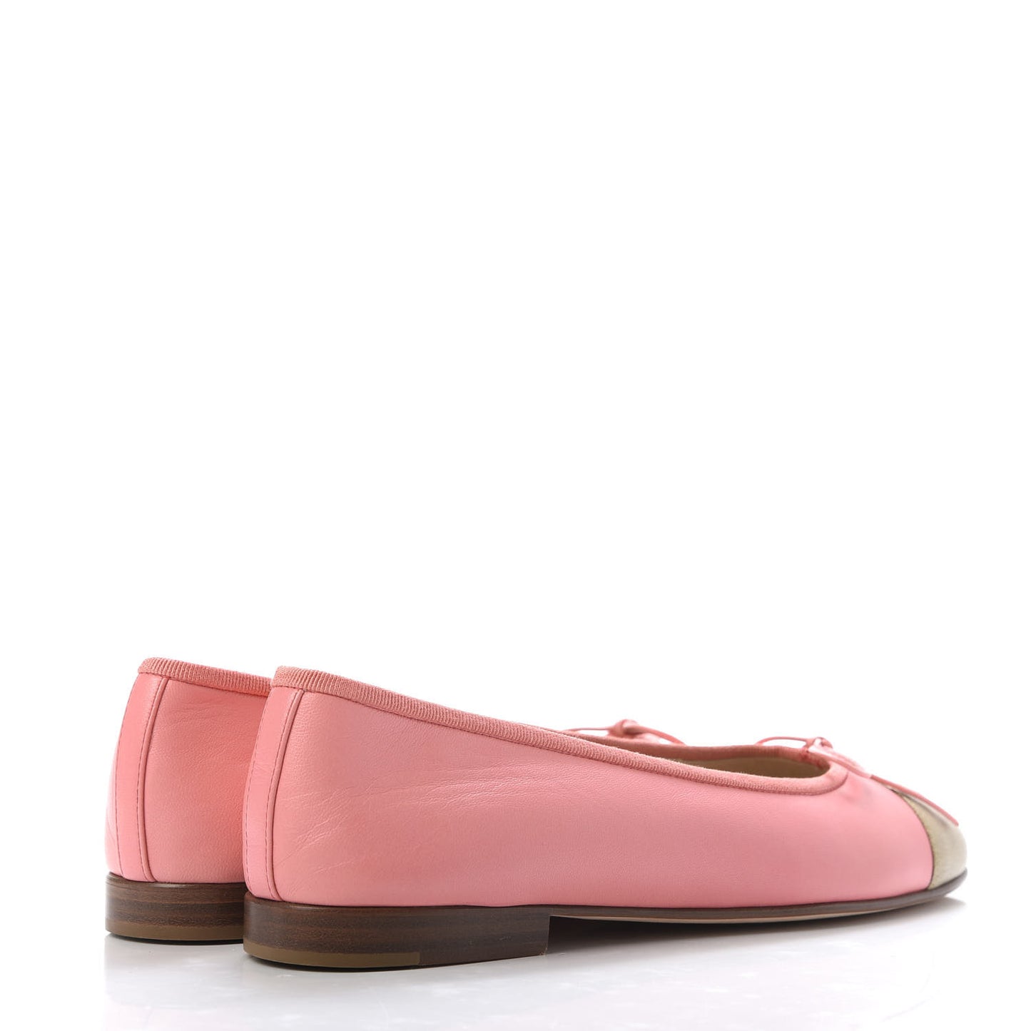 Calfskin Cap Toe Ballerina Flats 37.5 Pink