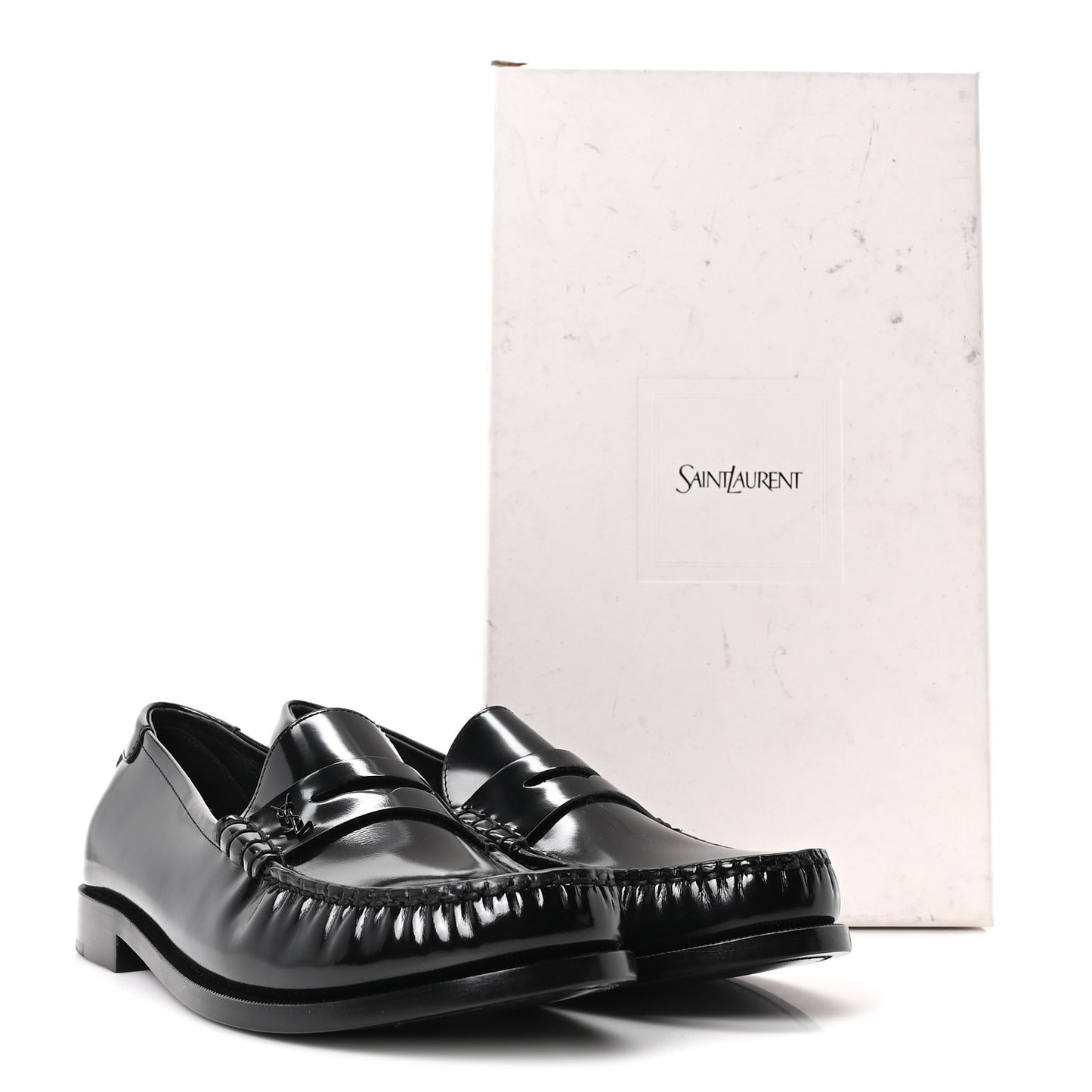 Magnum Lux Calfskin Mens Le Loafer 15 Moccassins 42.5 Black
