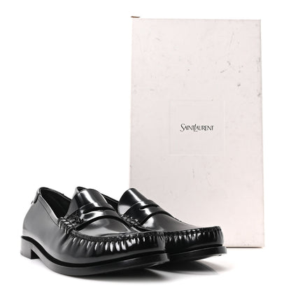 Saint Laurent Magnum Lux Calfskin Mens Le Loafer 15 Moccassins 42.5 Black 10 of 10
