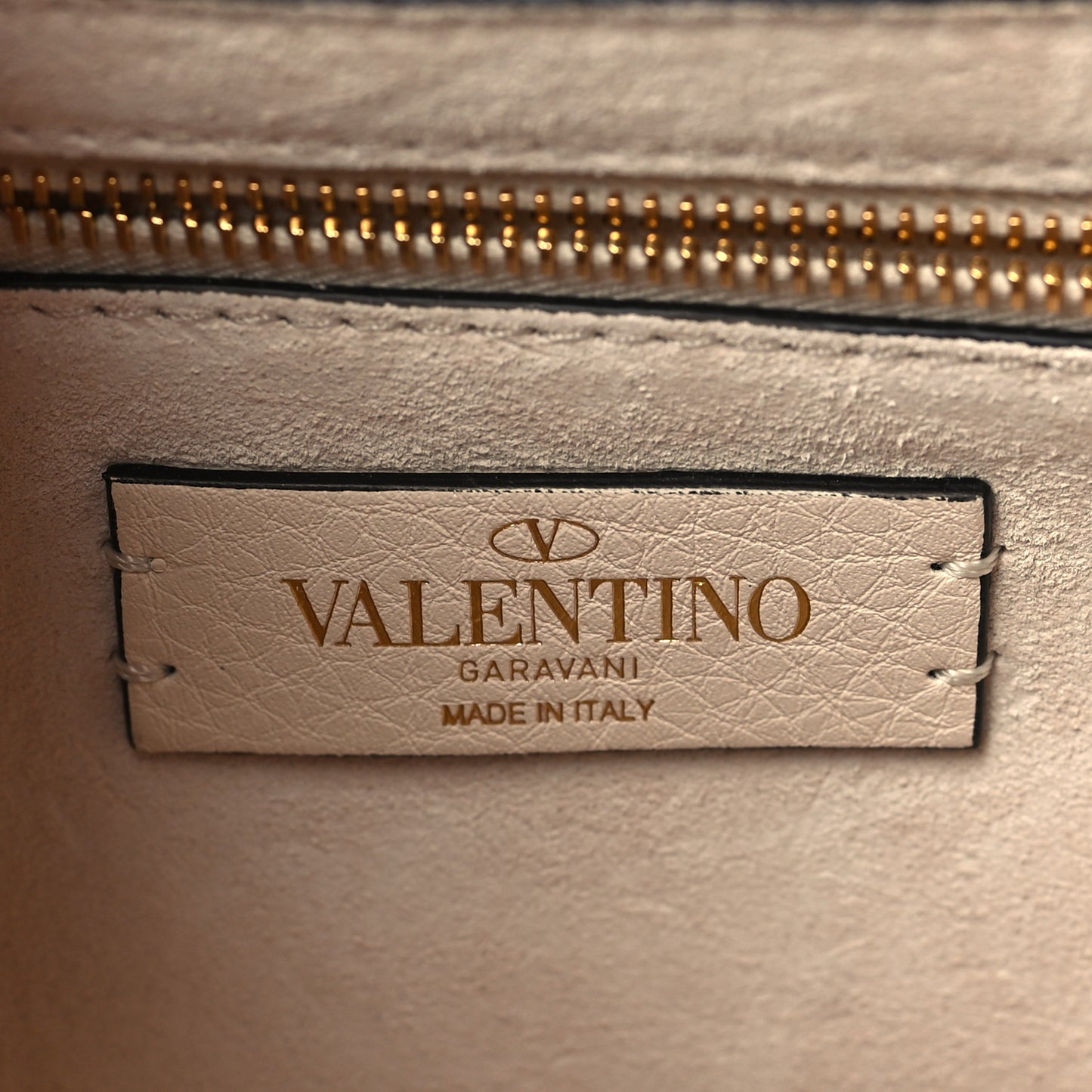 Grained Calfskin Medium Roman Stud Shoulder Bag Light Ivory