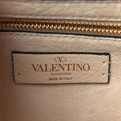 Valentino Garavani Grained Calfskin Medium Roman Stud Shoulder Bag Light Ivory 6 of 8
