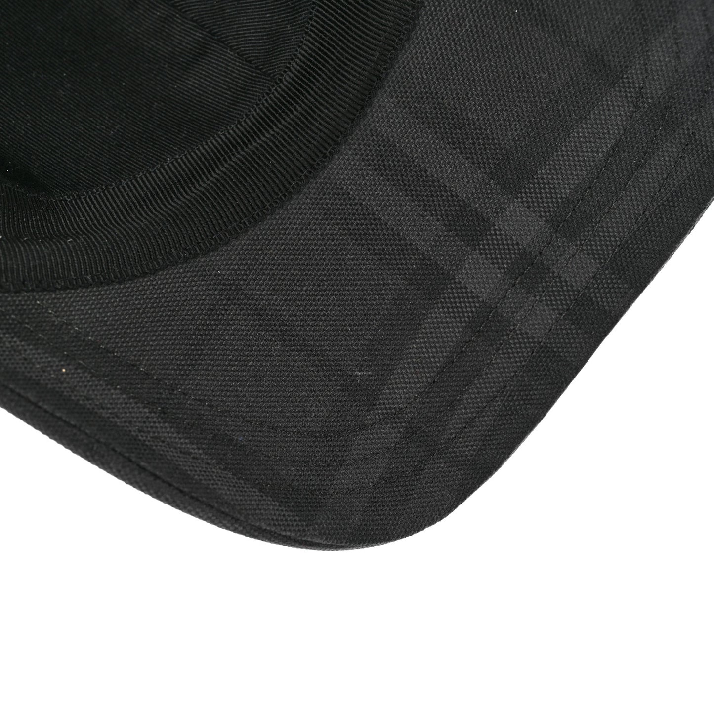 Cotton Check Baseball Hat L Charcoal