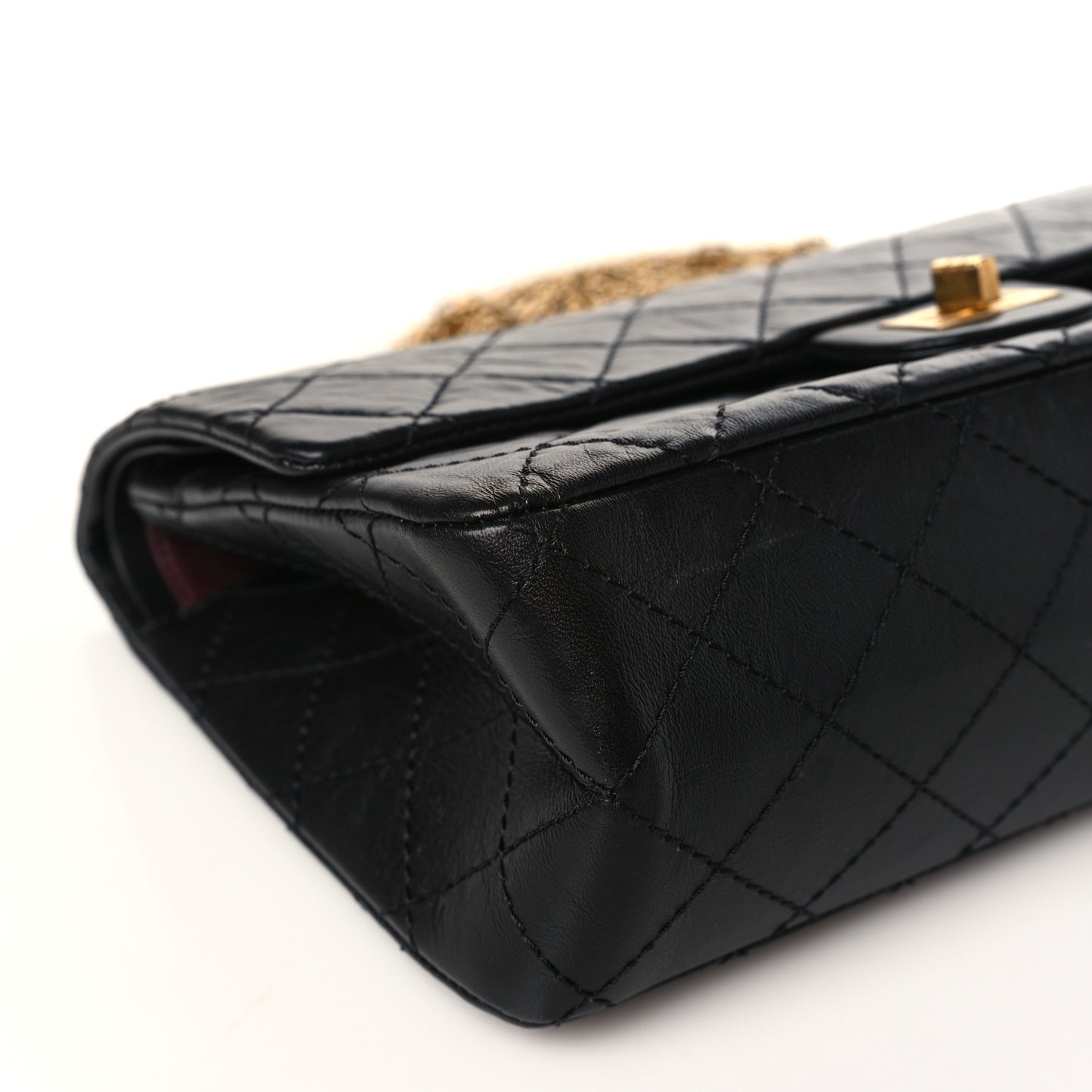 Aged Calfskin Quilted 2.55 Reissue 226 Flap Black