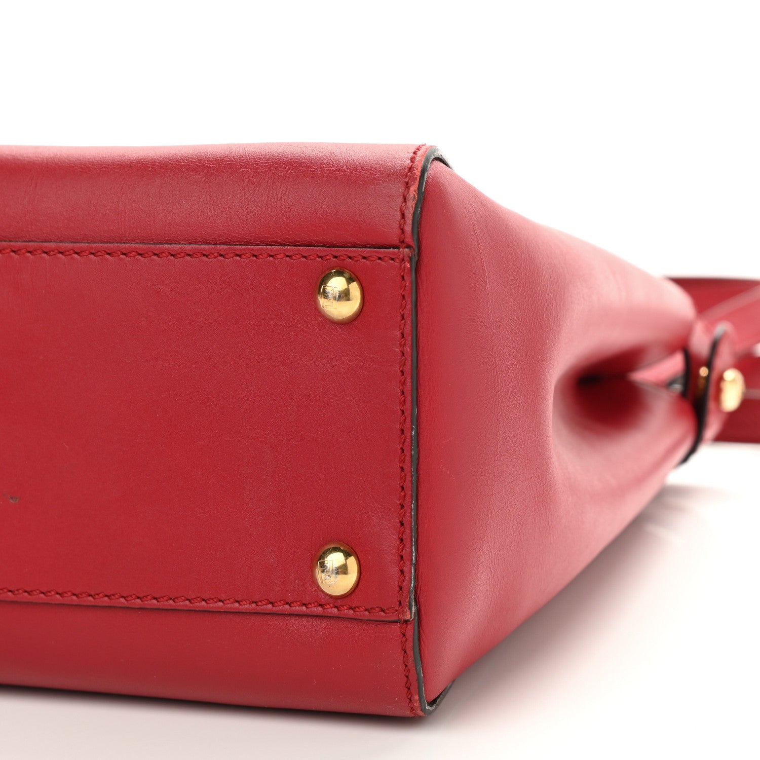 Fendi Vitello Morgan Fabric Jacquard Pequin Medium Peekaboo Iconic Satchel Mattone Tobacco Black 6 of 15