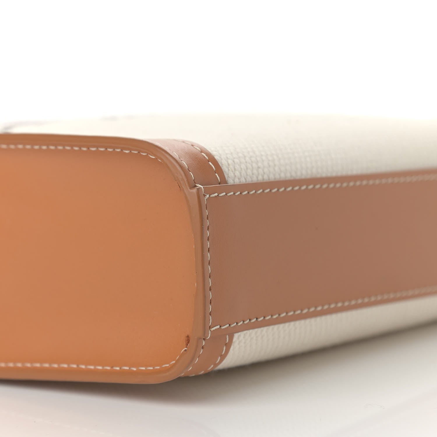 Celine Canvas Calfskin Mini Vertical Cabas Natural Tan 7 of 10