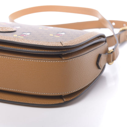 Gucci X DISNEY Mini Vintage GG Supreme Monogram Mickey Mouse Small Flap Messenger Bag Beige Vintage Sun Oil 10 of 11