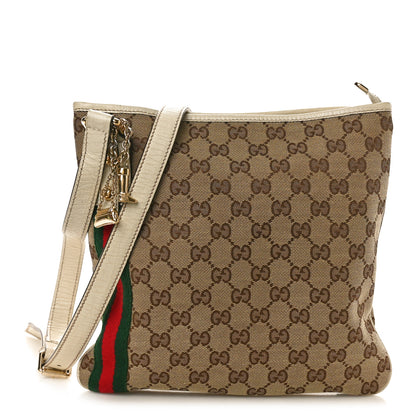 Gucci Monogram Web Jolicoeur Charms Messenger White 1 of 14