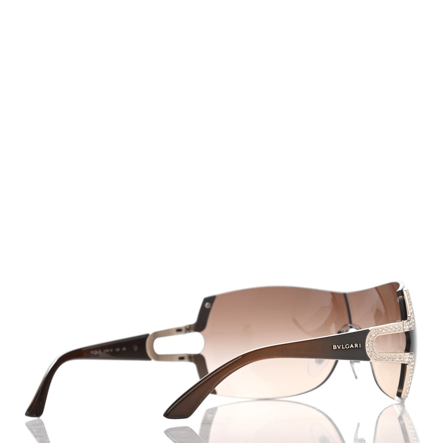 ブルガリ 8038-B サングラス ブラウン  BVLGARI 60□19 130 2N Bulgari Crystal 6038-B Sunglasses Brown 873861 – FASHIONPHILE
