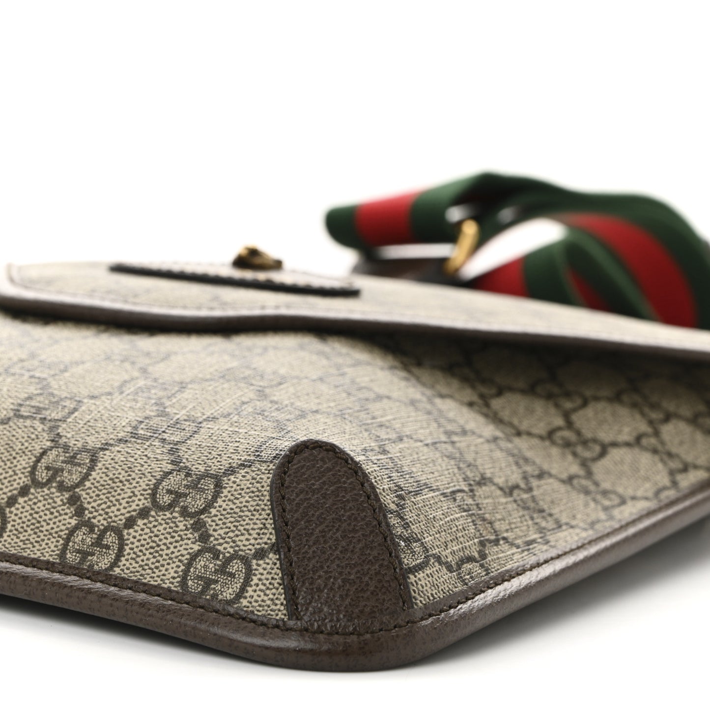 GG Supreme Monogram Web Medium Neo Vintage Flap Messenger Bag Beige New Acero