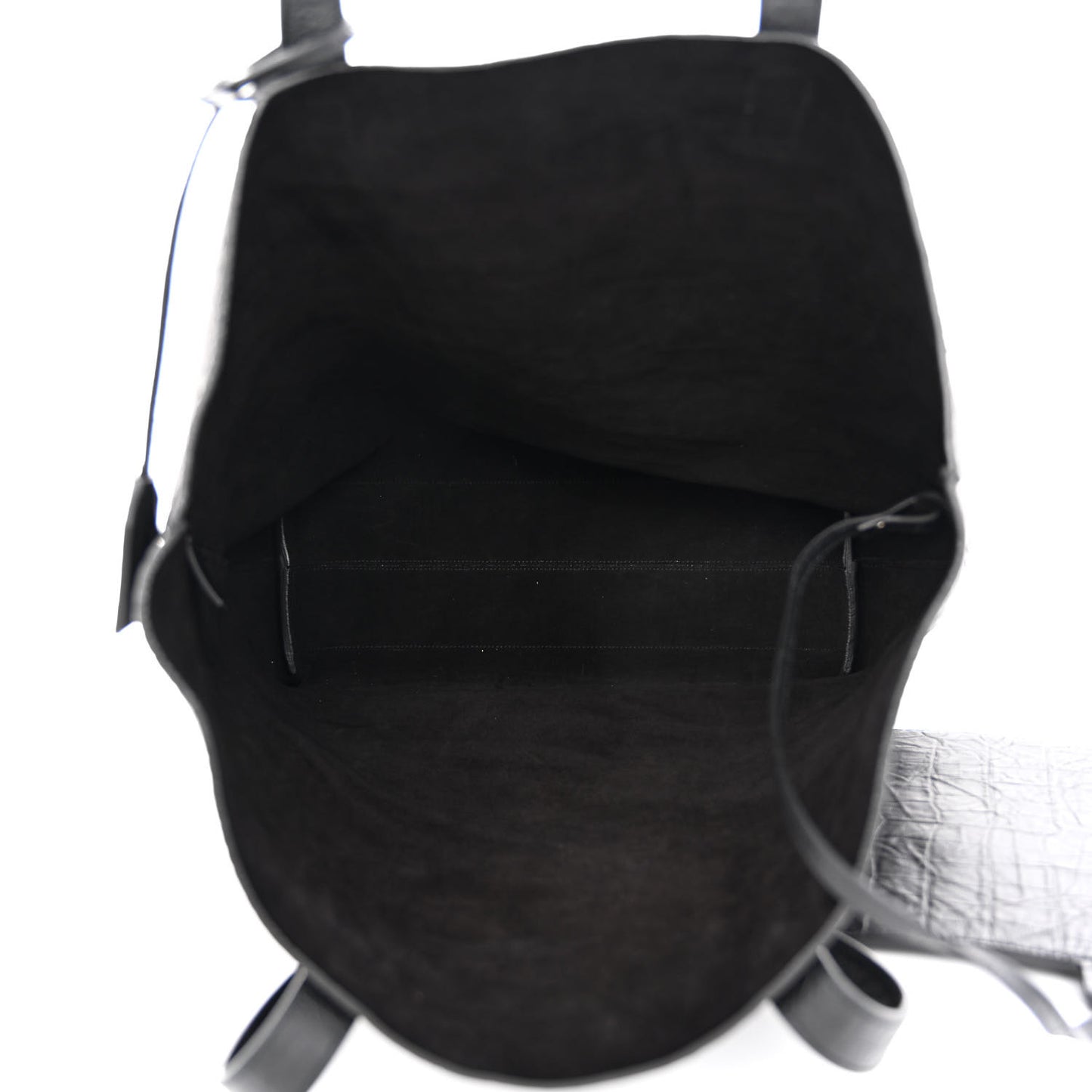 Calfskin Crocodile Embossed Bold Shopper Tote Black
