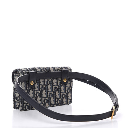 Christian Dior Oblique Saddle Belt Bag Blue 3 of 9